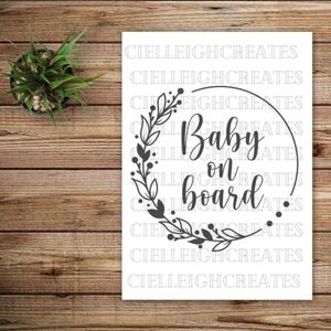 *2 for $20* Baby on Board vinyl decal Sticker Handcrafted